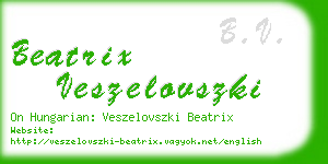 beatrix veszelovszki business card